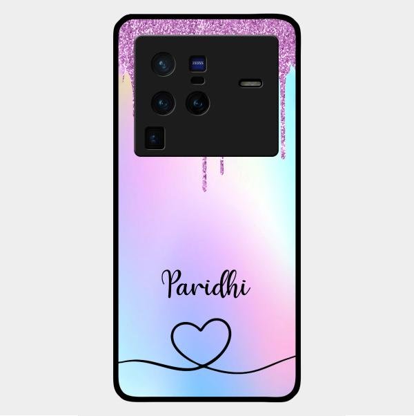 MultiColor Glitter Glass Case For Vivo X80 Pro 5G