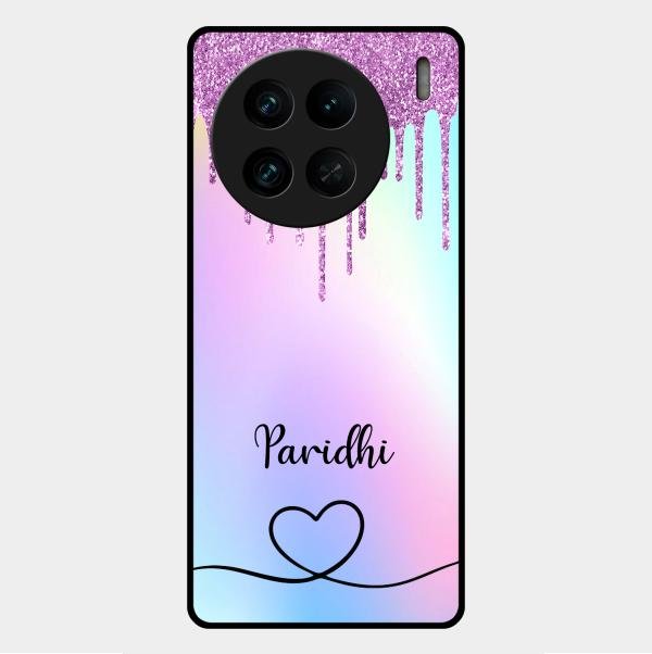 MultiColor Glitter Glass Case For Vivo X90 Pro 5G
