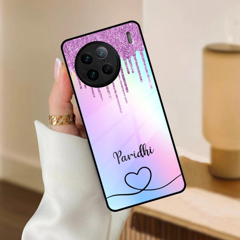 MultiColor Glitter Glass Case For Vivo - ShopOnCliQ