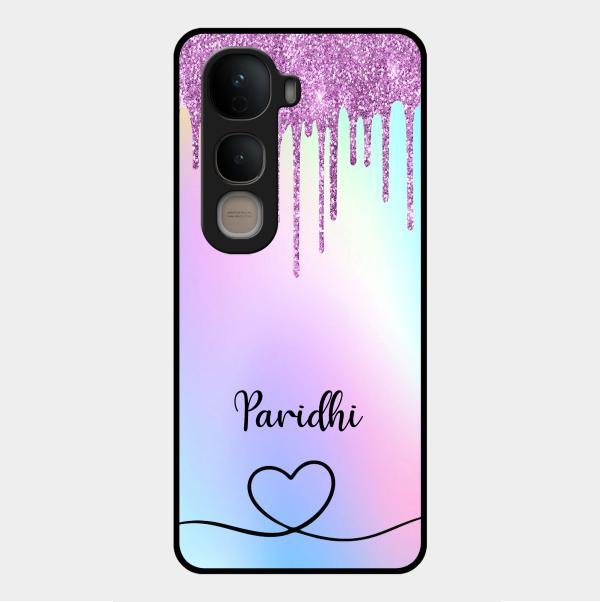 MultiColor Glitter Glass Case For Vivo Y400 5G