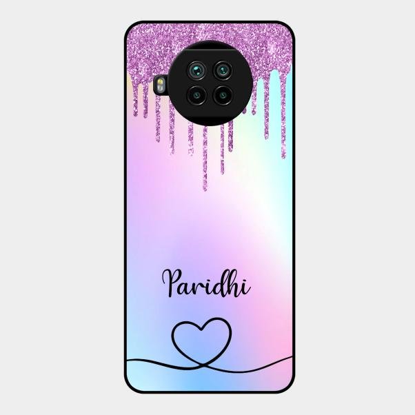 MultiColor Glitter Glass Case For Xiaomi Mi 10I 5G
