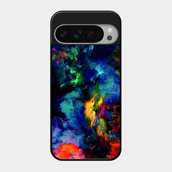 Multicolor Glossy Metal Case Cover For Google Pixel 9 Pro Xl