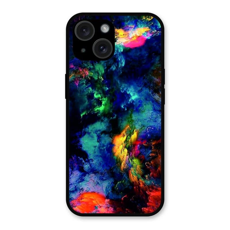 Multicolor Glossy Metal Case Cover For iPhone 15 Plus