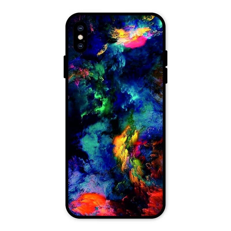 Multicolor Glossy Metal Case Cover For iPhone XS Max