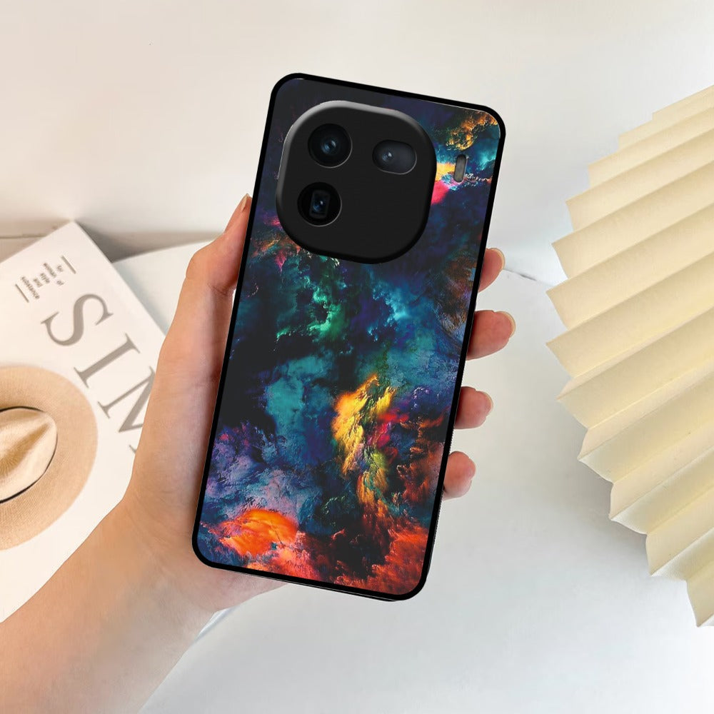 Multicolor Glossy Metal Case Cover For iQOO