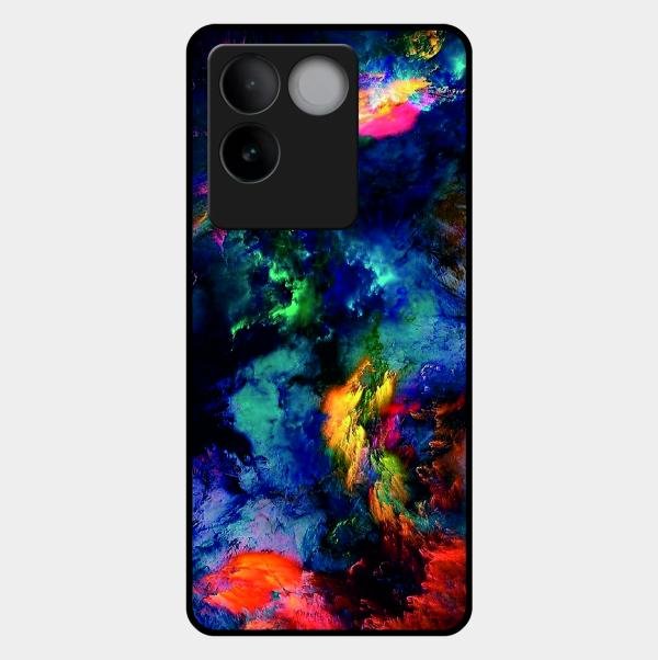 Multicolor Glossy Metal Case Cover For Iqoo Z7 Pro 5G