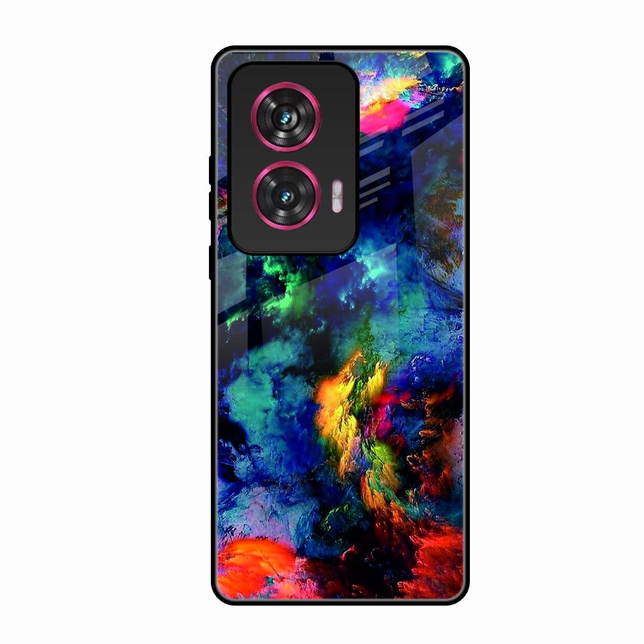 Multicolor Glossy Metal Case Cover For Motorola Edge 50 Fusion 5G