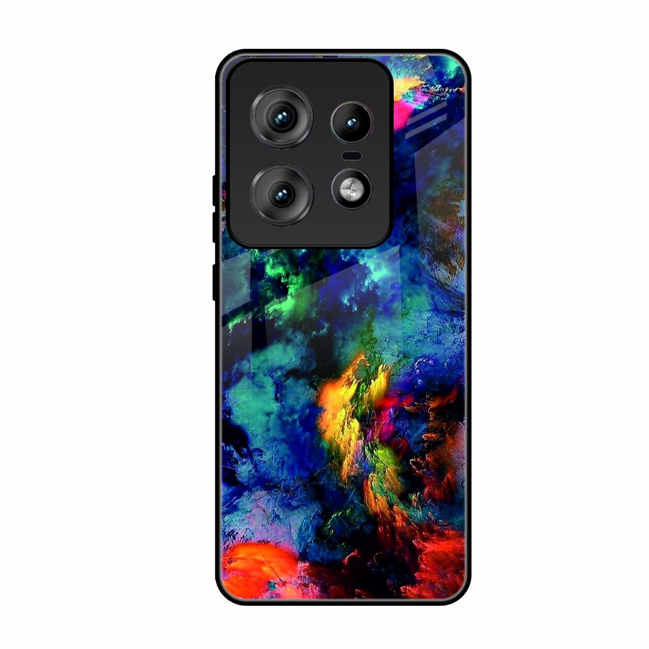 Multicolor Glossy Metal Case Cover For Motorola Edge 50 Pro