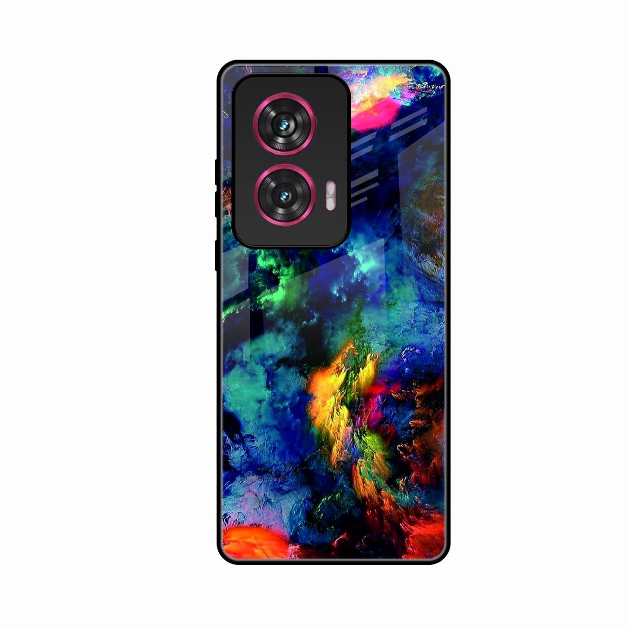 Multicolor Glossy Metal Case Cover For Motorola G85 5G