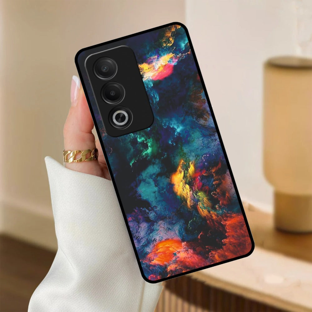 Multicolor Glossy Metal Case Cover For Oppo