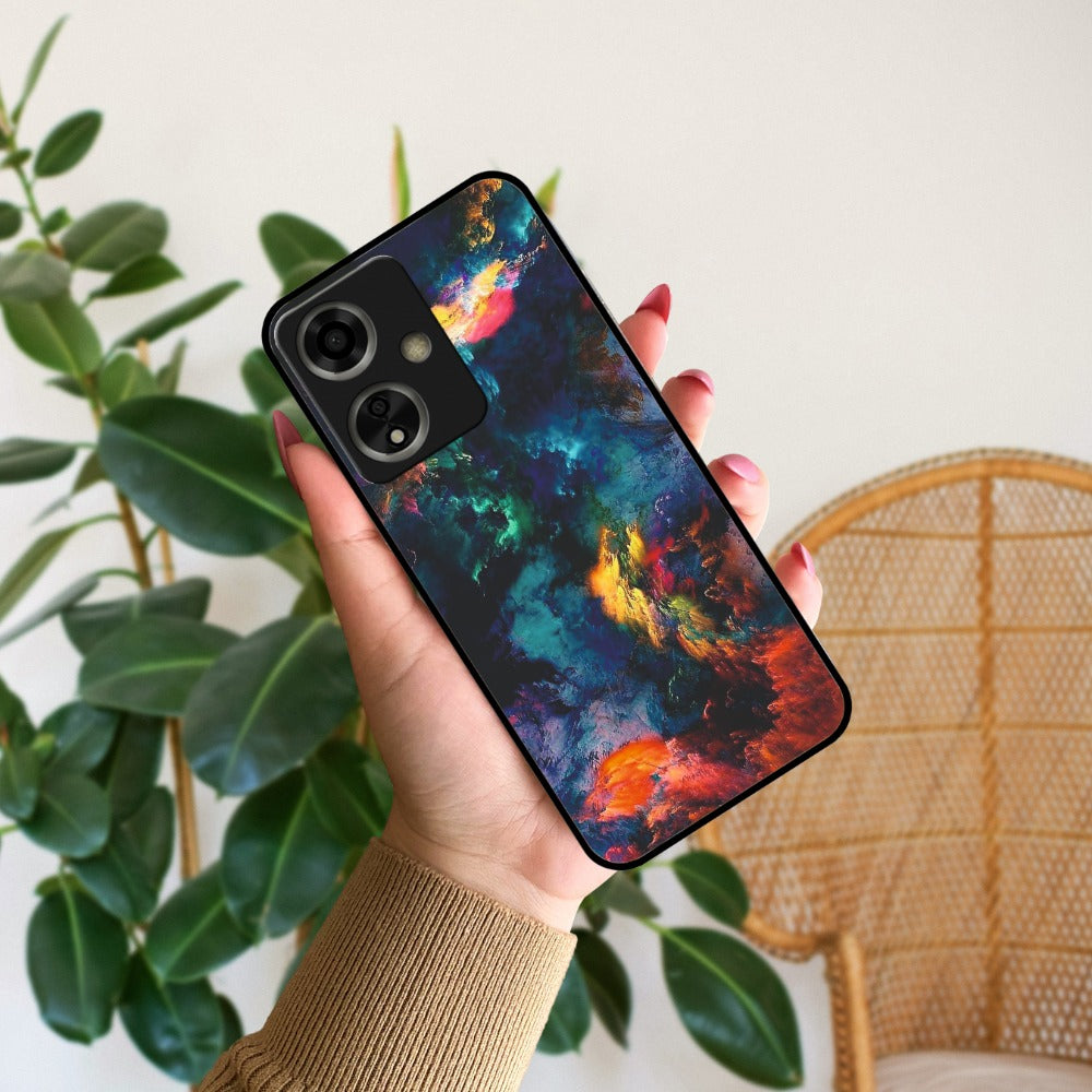 Multicolor Glossy Metal Case Cover For Oppo