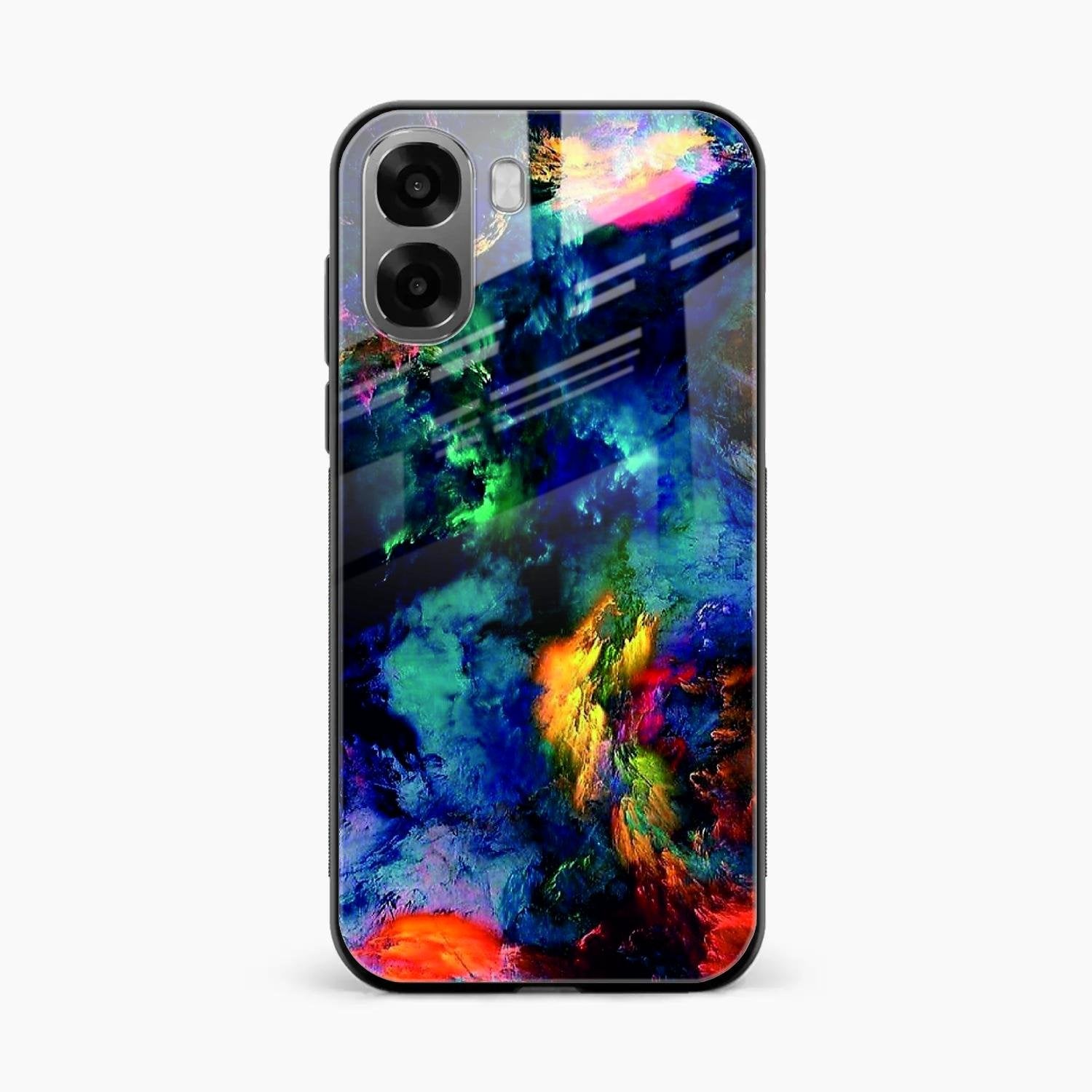 Multicolor Glossy Metal Case Cover For Oppo A6X 5G