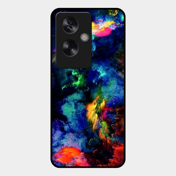 Multicolor Glossy Metal Case Cover For Oppo A79 5G