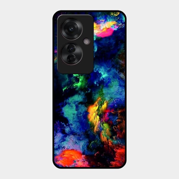 Multicolor Glossy Metal Case Cover For Oppo F25 Pro 5G