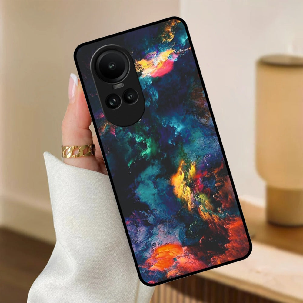 Multicolor Glossy Metal Case Cover For Oppo