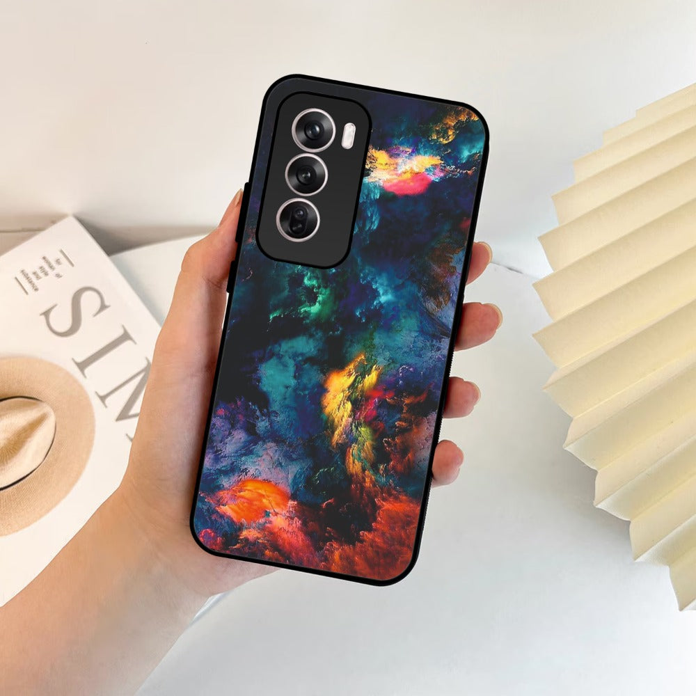 Multicolor Glossy Metal Case Cover For Oppo