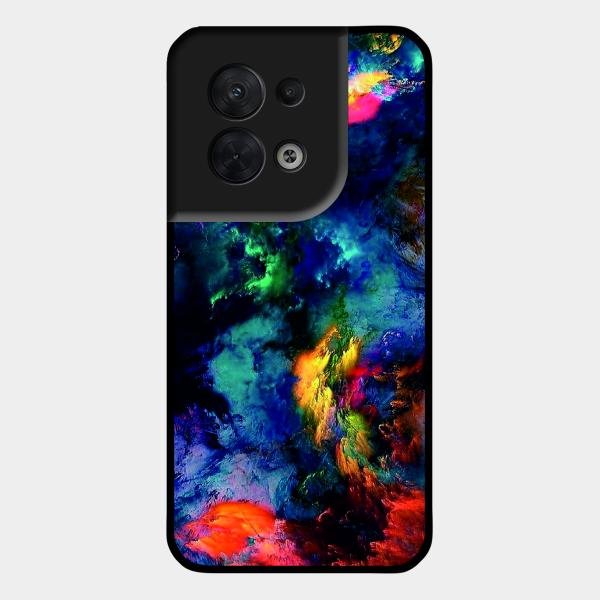 Multicolor Glossy Metal Case Cover For Oppo Reno 8 5G