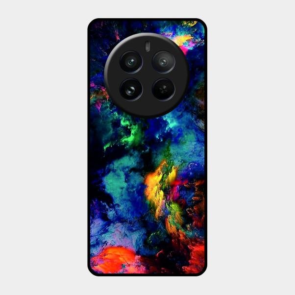Multicolor Glossy Metal Case Cover For Realme 12 Pro 5G
