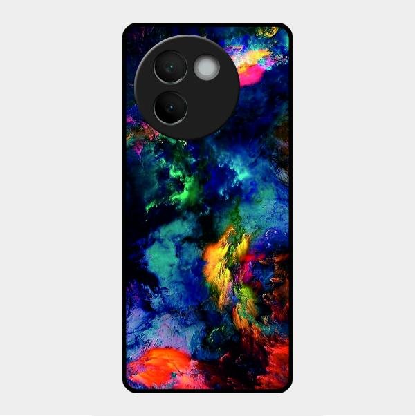 Multicolor Glossy Metal Case Cover For Vivo V30E 5G