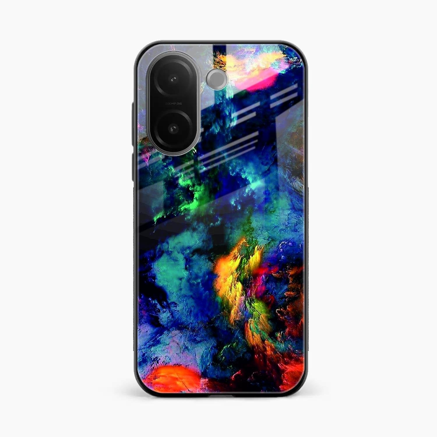Multicolor Glossy Metal Case Cover For Vivo V60e 5G