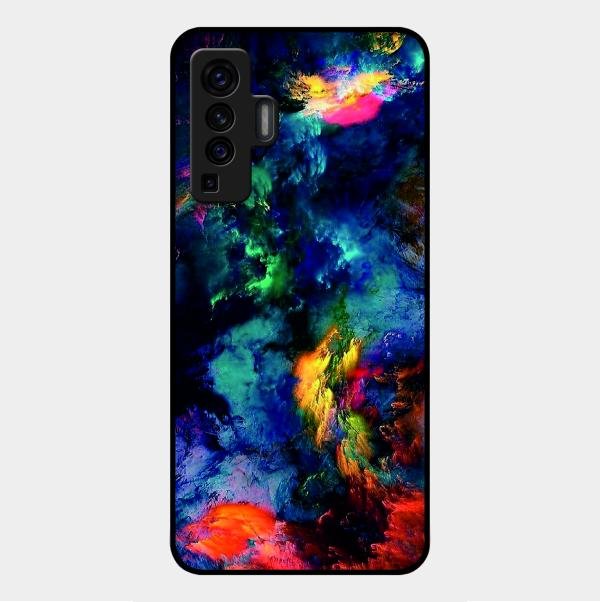 Multicolor Glossy Metal Case Cover For Vivo X50 5G