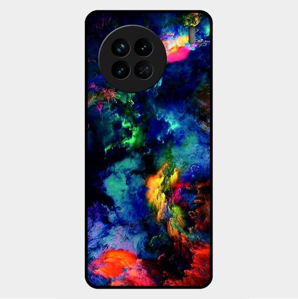 Multicolor Glossy Metal Case Cover For Vivo X90 5G