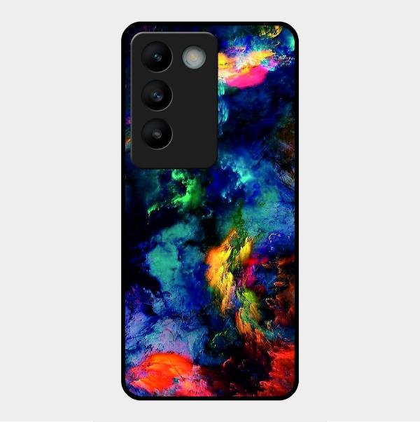 Multicolor Glossy Metal Case Cover For Vivo Y200E 5G