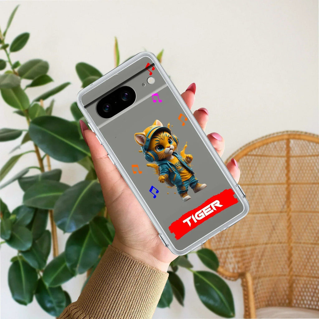 Music Cat Customize Anti Yellow Case For Google Pixel 8 5G