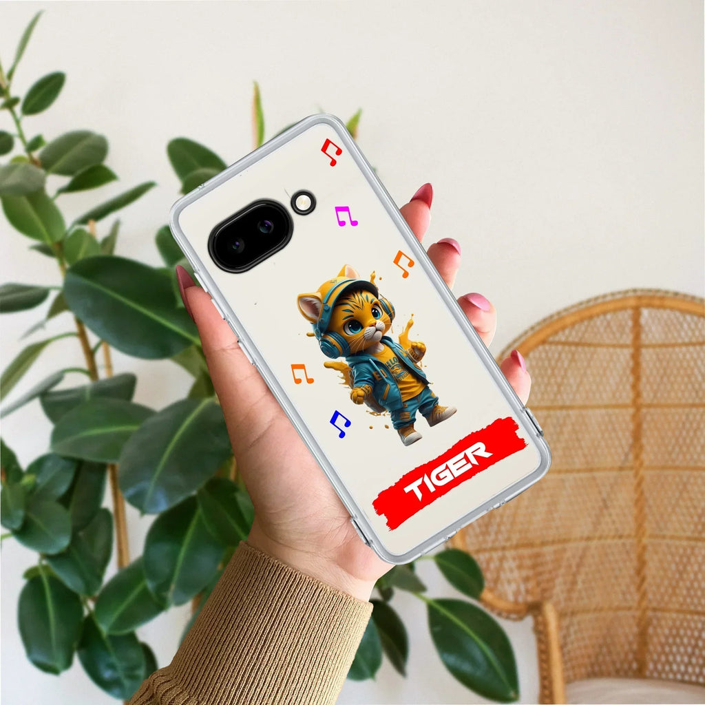 Music Cat Customize Anti Yellow Case For Google Pixel 9a 5G