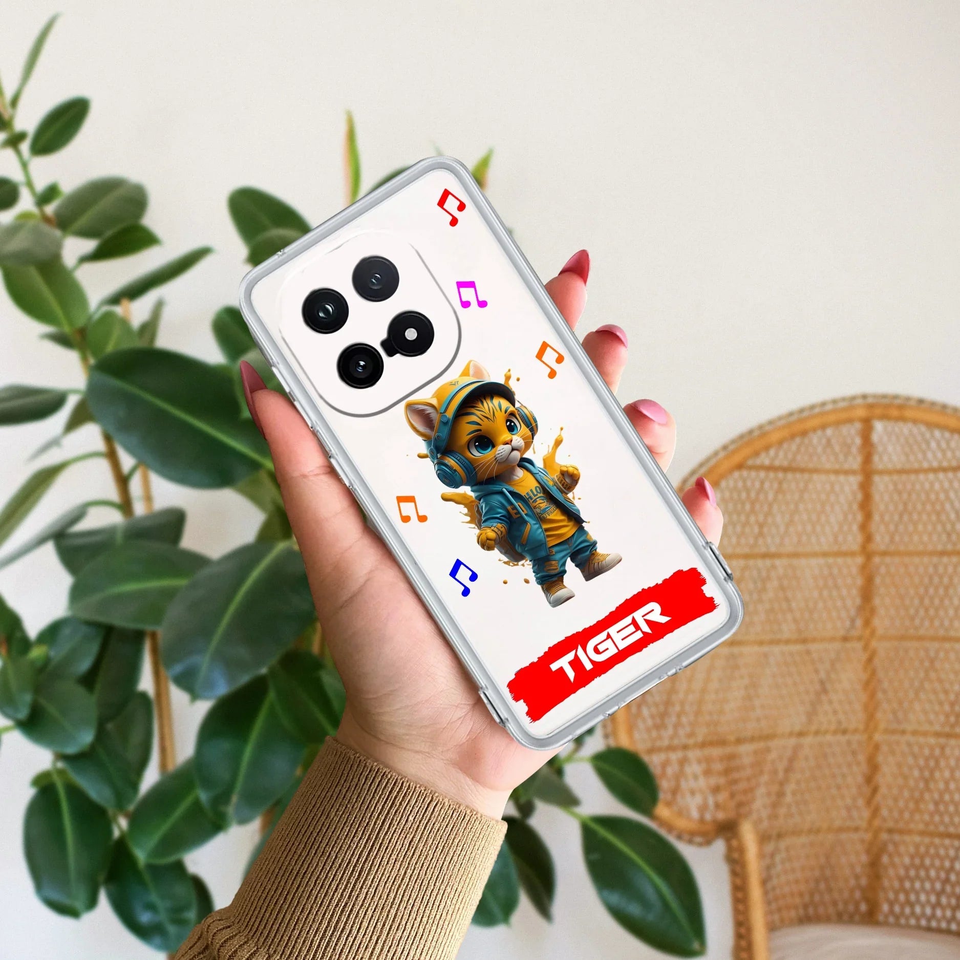 Music Cat Customize Transparent Silicon Case For iQOO 15 5G