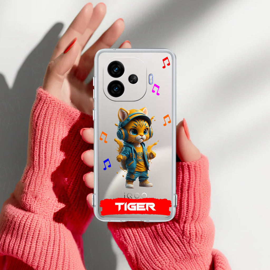 Music Cat Customize Transparent Silicon Case For iQOO Neo 10R 5G
