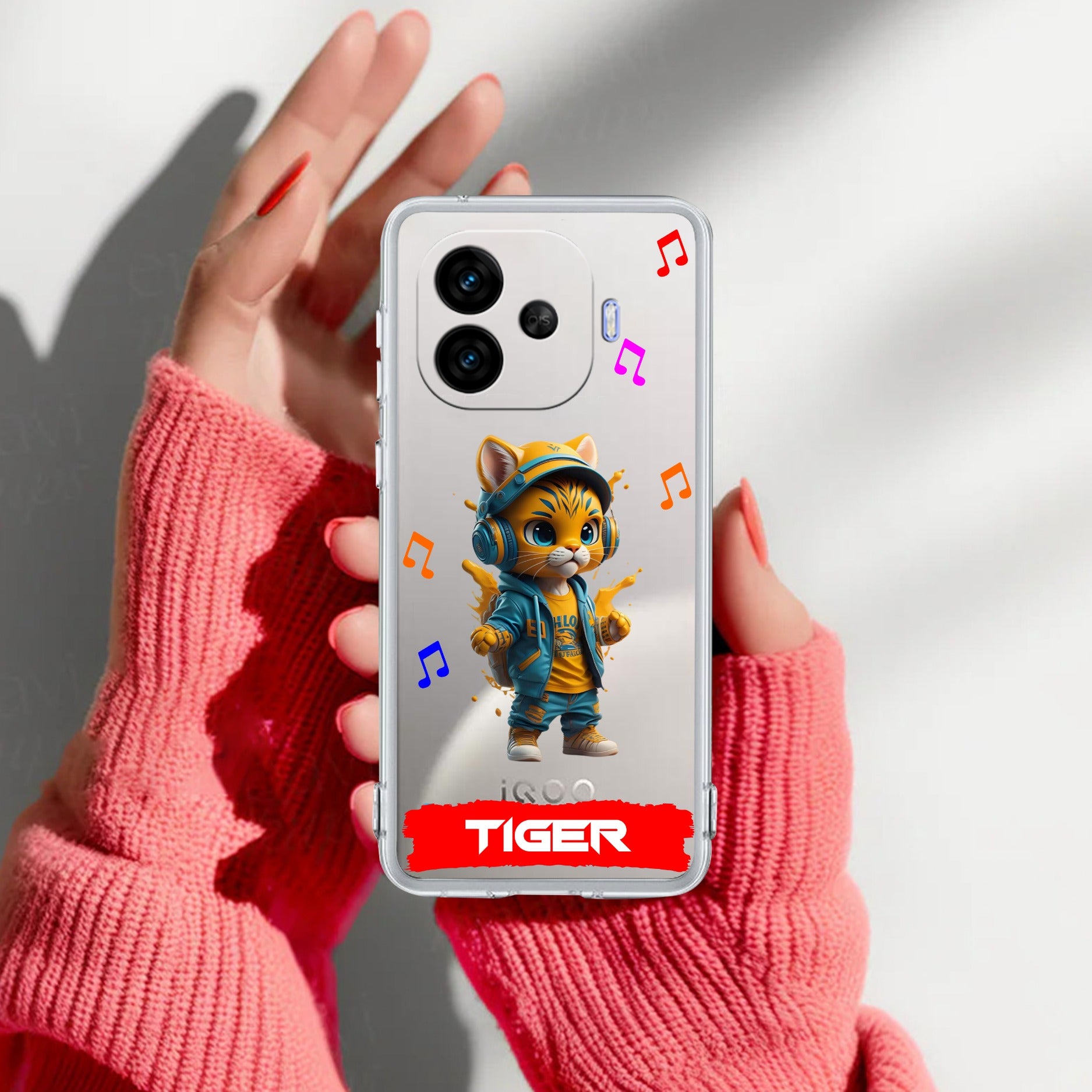 Music Cat Customize Transparent Silicon Case For iQOO Neo 10R 5G