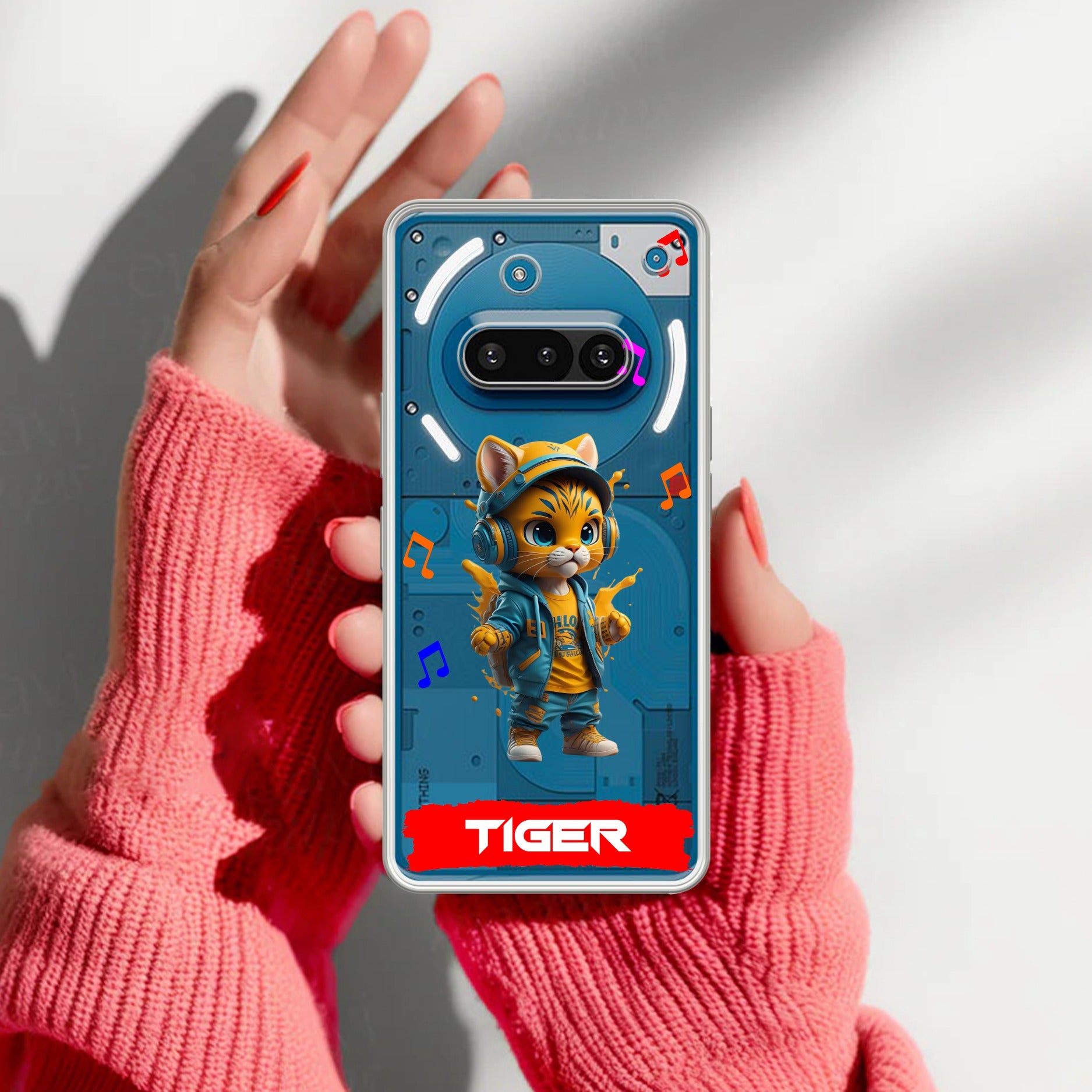 Music Cat Customize Anti Yellow Case For Nothing Phone 3A 5G