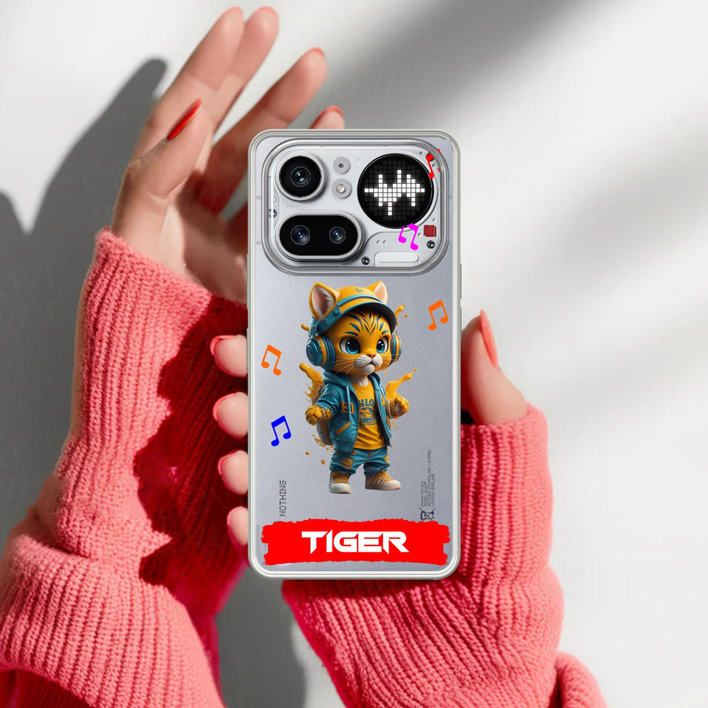 Music Cat Customize Anti Yellow Case For Nothing Phone 4A Pro 5G