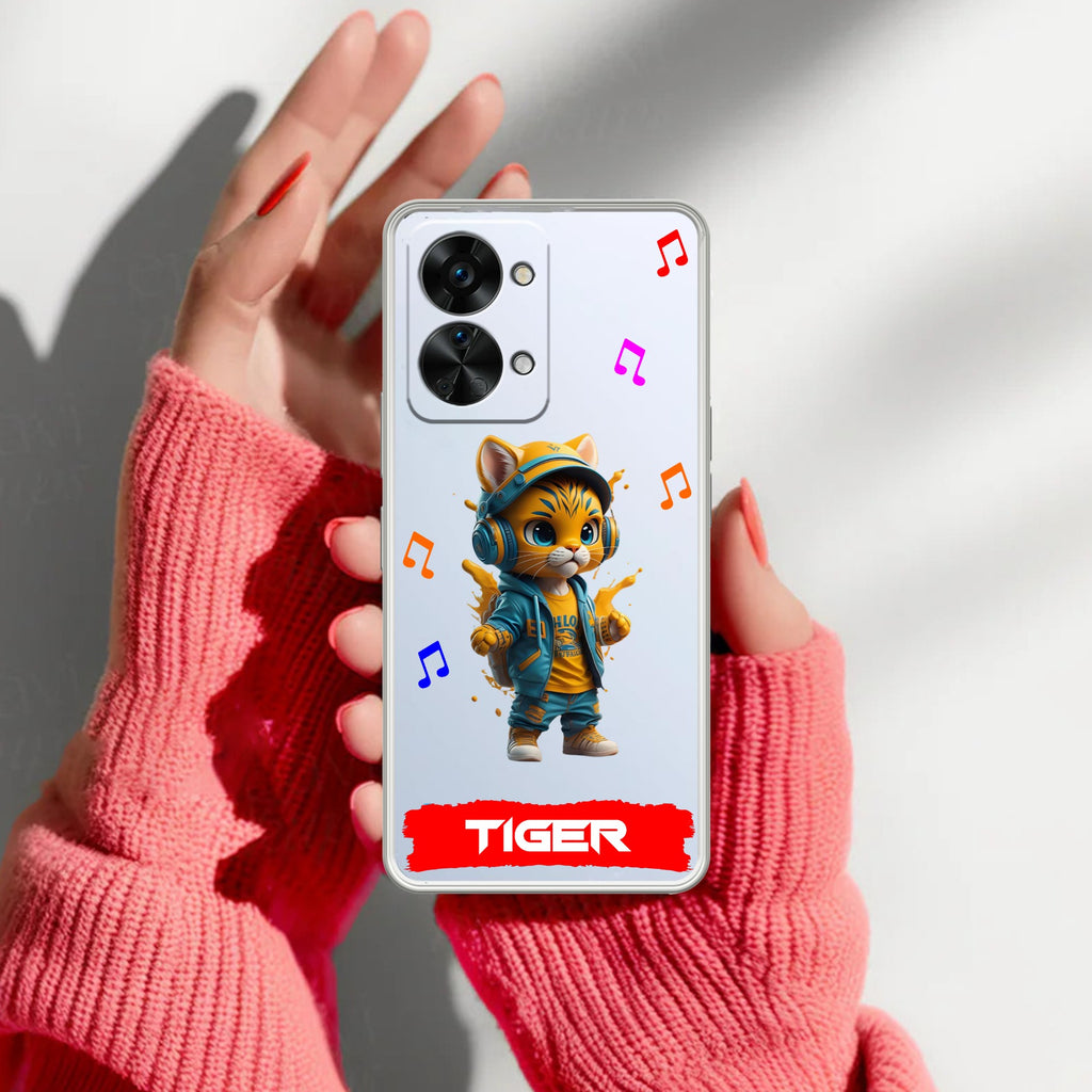 Music Cat Customize Anti Yellow Case For OnePlus Nord 2T 5G