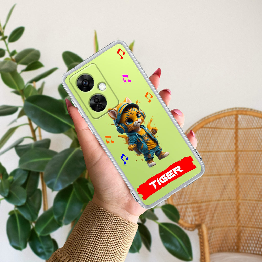 Music Cat Customize Anti Yellow Case For OnePlus Nord CE 3 5G