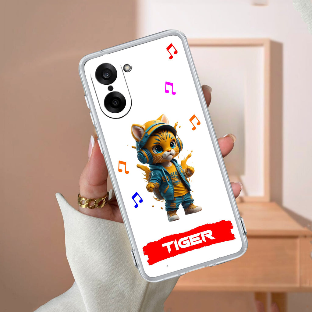 Music Cat Customize Anti Yellow Case For OnePlus Nord CE5 5G