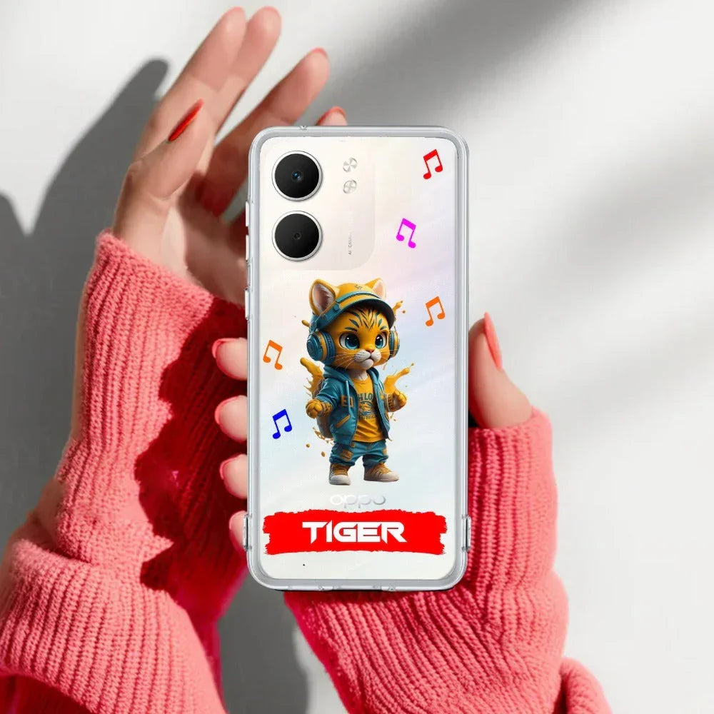 Music Cat Customize Anti Yellow Case For Oppo A5X 5G