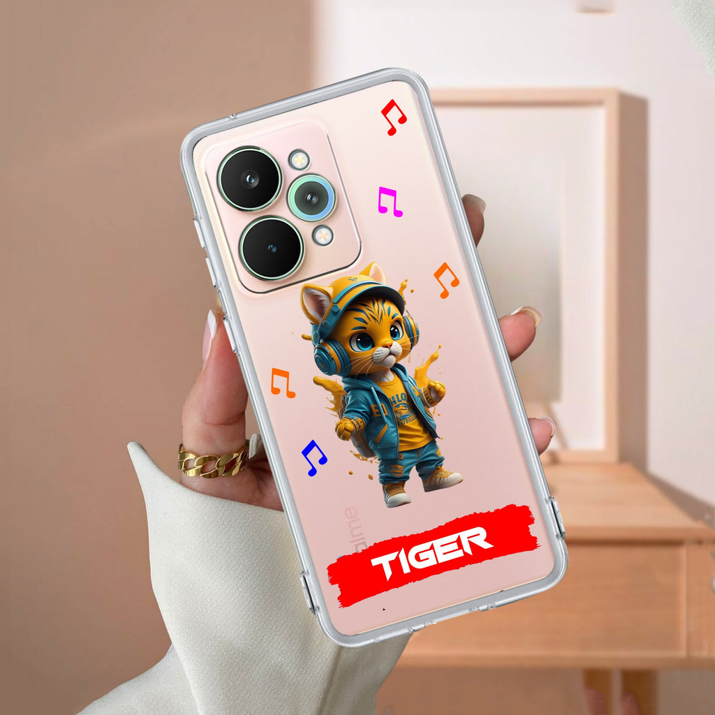 Music Cat Customize Anti Yellow Case For Realme 15 Pro 5G