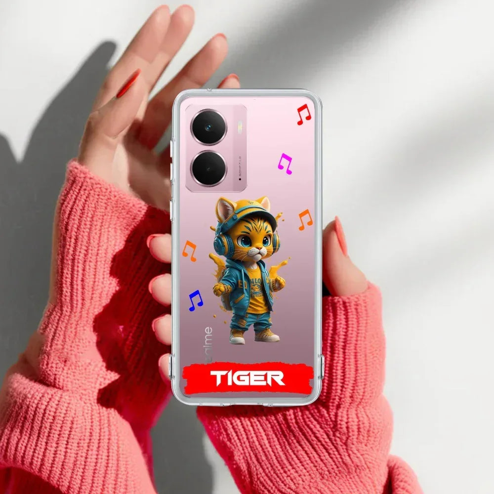 Music Cat Customize Anti Yelllow Case For Realme P3 5G