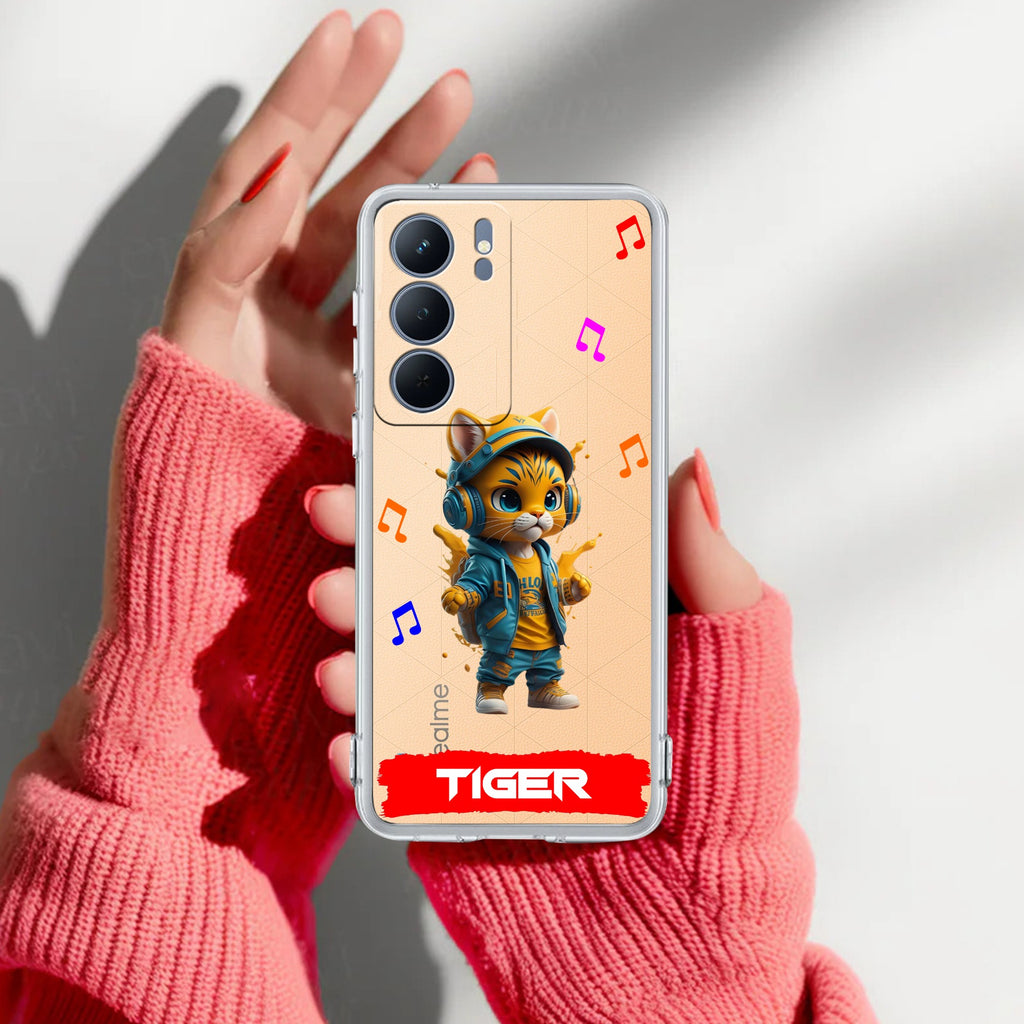 Music Cat Customize Anti Yelllow Case For Realme Narzo 80 Lite 5G