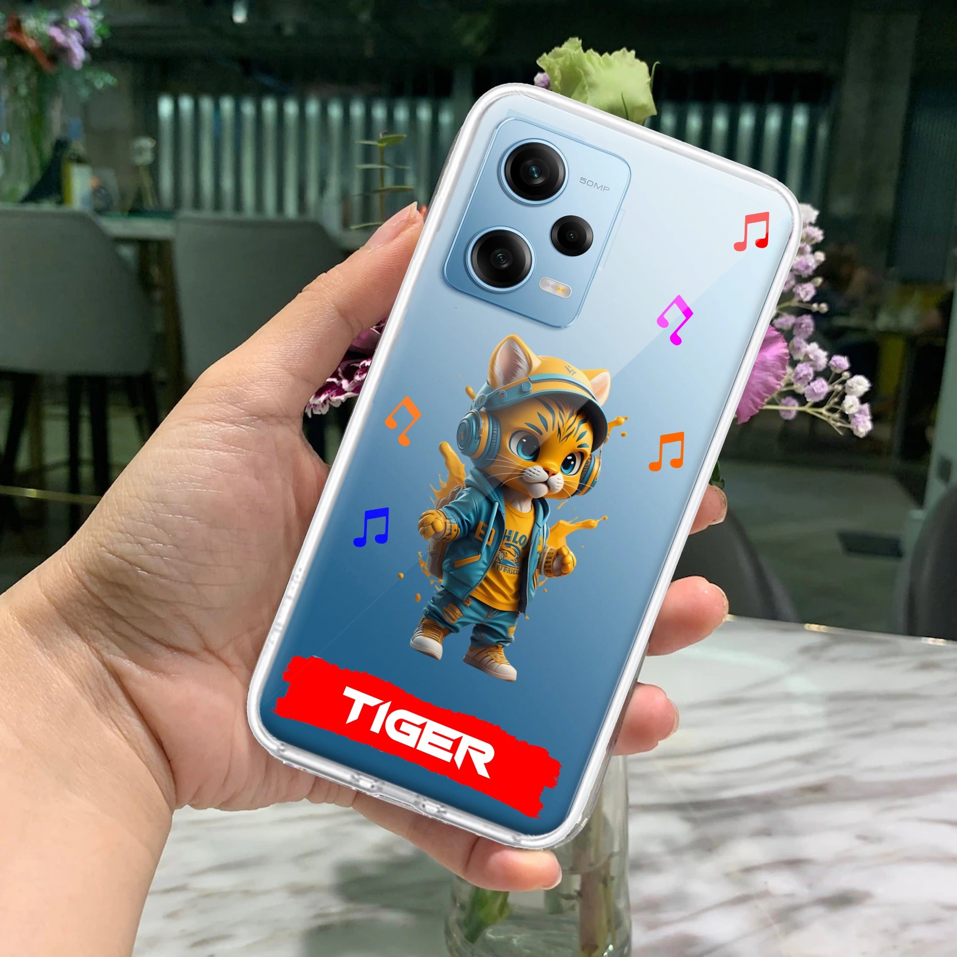 Music Cat Customize Transparent Silicon Case For Redmi/Xiaomi