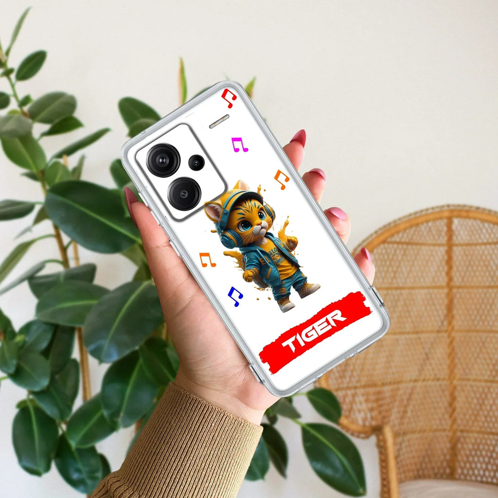 Music Cat Customize Transparent Silicon Case For Xiaomi 14 Civi 5G