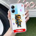 Music Cat Customize Transparent Silicon Case For Vivo T2x 5G
