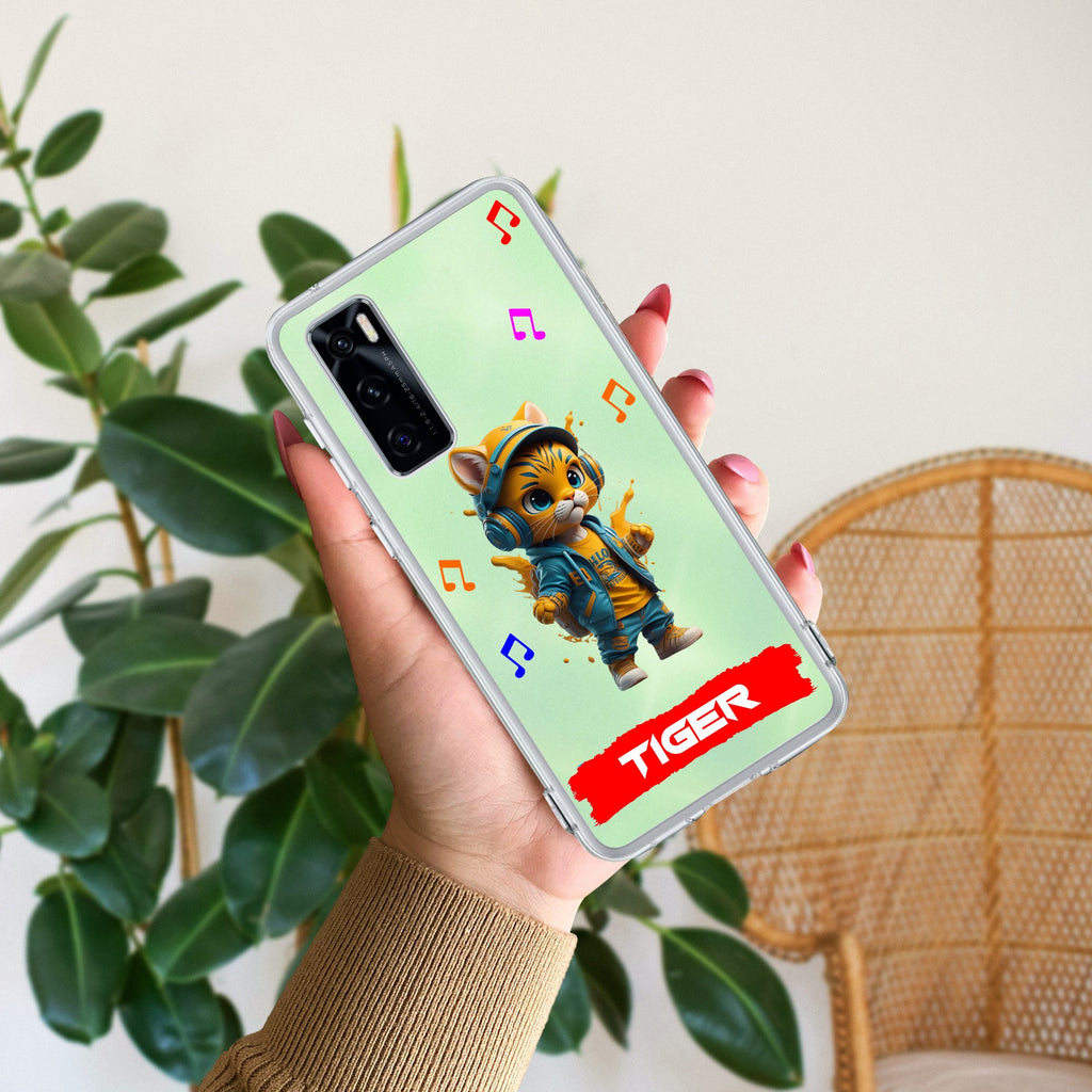 Butterfly  Customize Transparent Silicon Case For Vivo V20 SE