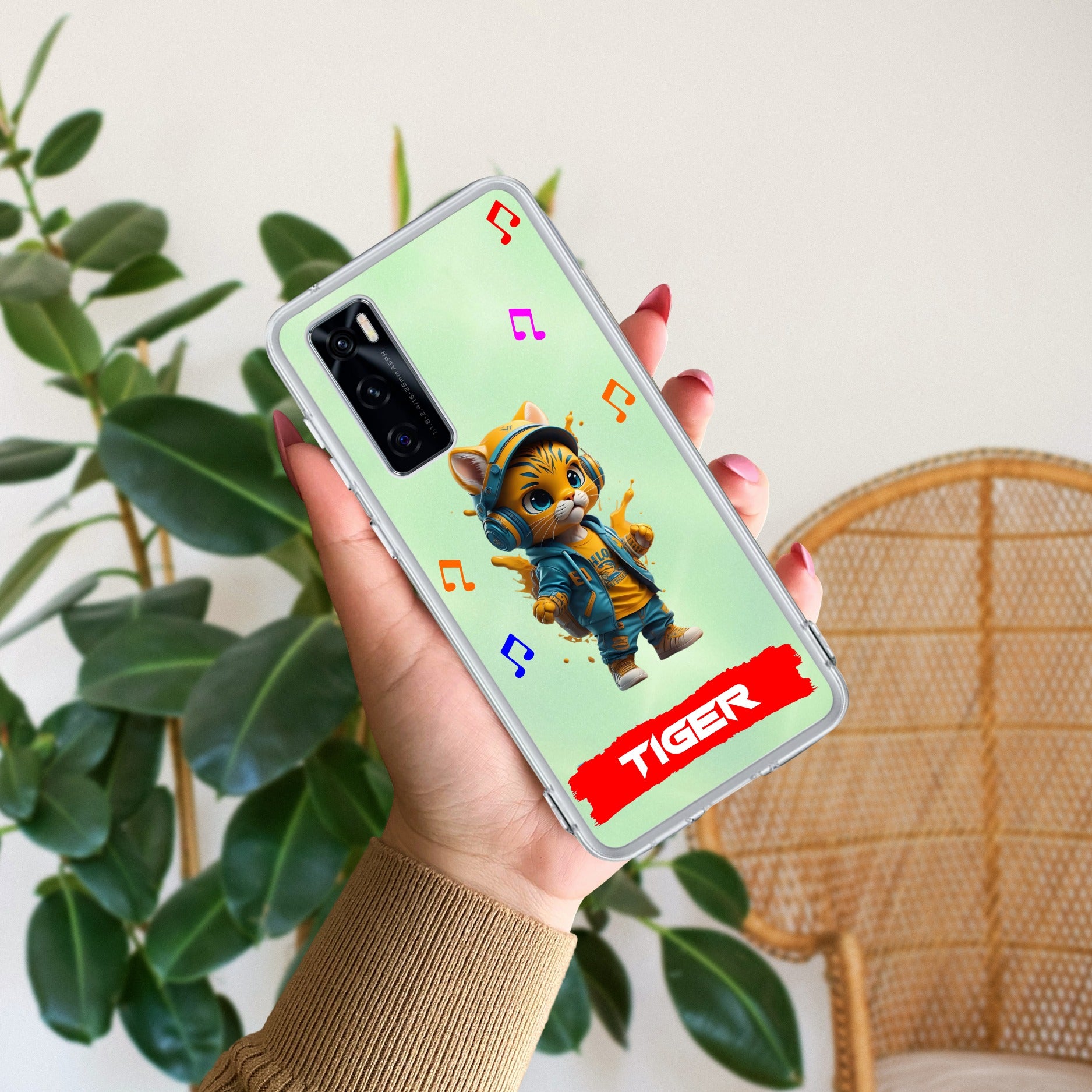 Butterfly  Customize Transparent Silicon Case For Vivo V20 SE