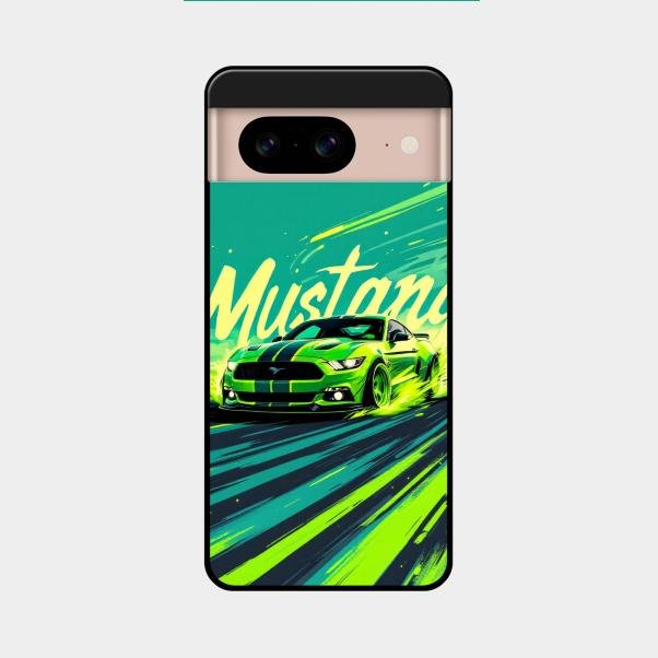 Mustang Super Sports Car Glass Case Cover For Google Pixel 8 5G