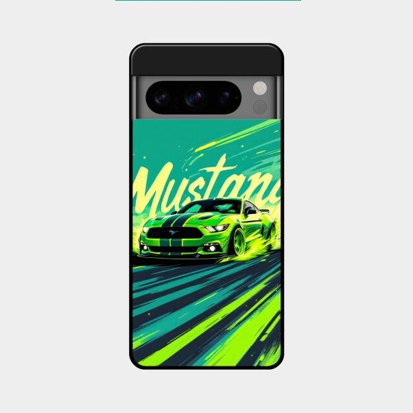 Mustang Super Sports Car Glass Case Cover For Google Pixel 8 Pro 5G