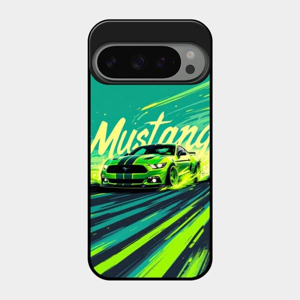 Mustang Super Sports Car Glass Case Cover For Google Pixel 9 Pro 5G