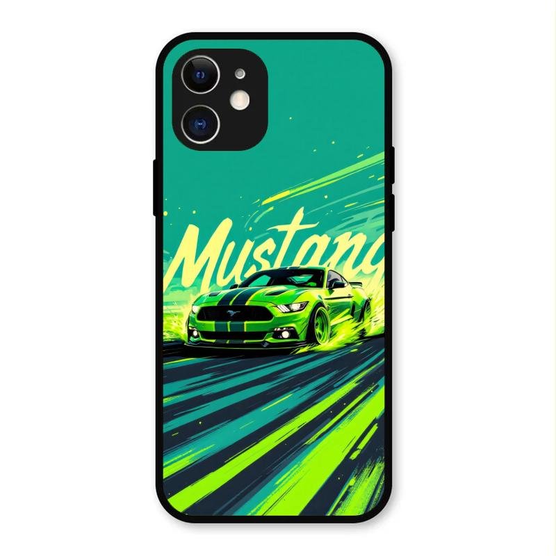 Mustang Super Sports Car Glass Case Cover For iPhone 12